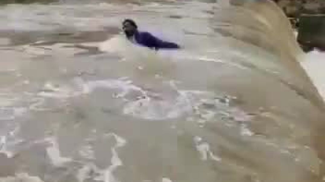 Man struck in floods